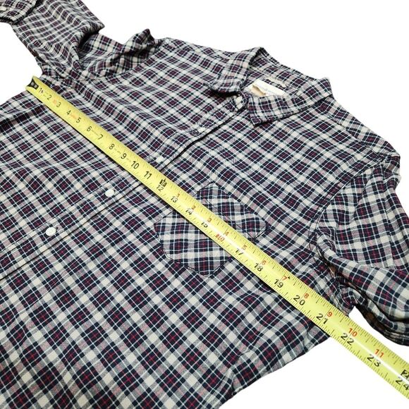 Ralph Lauren Denim & Supply Tomboy Plaid Women's Button Down‎ Shirt Blue Red XL - Picture 6 of 7